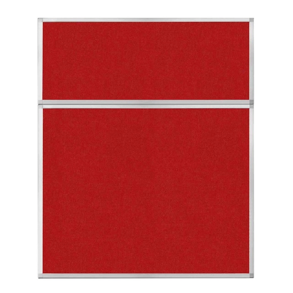 Hush Panel Configurable Cubicle Partition 5' x 6' Red Fabric